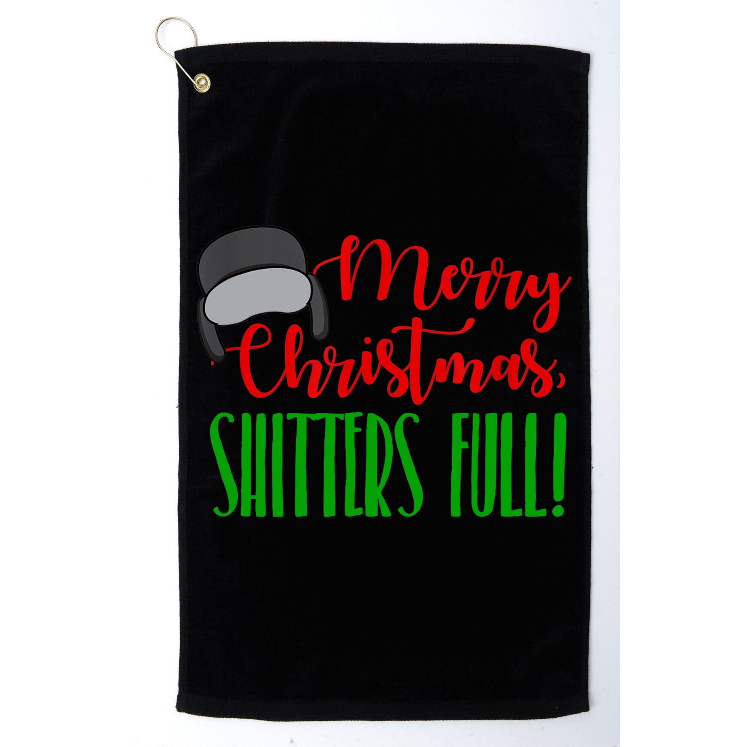 Funny Merry Christmas Quote Shitters Full Ts Mens Golf Towel