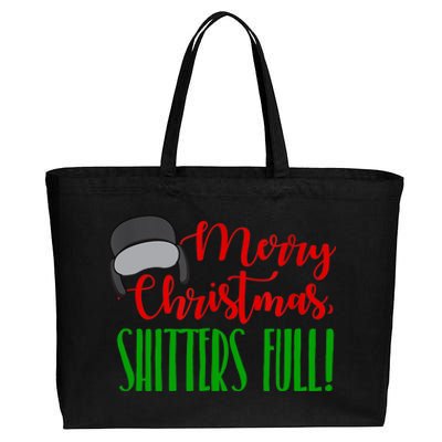 Funny Merry Christmas Quote Shitters Full Ts Mens Cotton Canvas Jumbo Tote