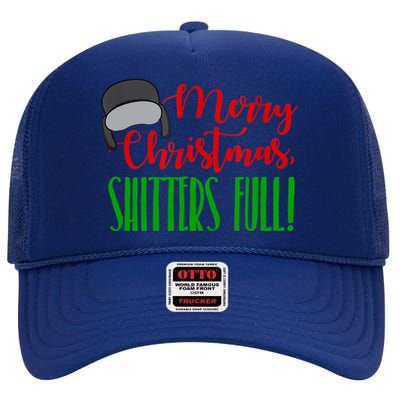 Funny Merry Christmas Quote Shitters Full Ts Mens High Crown Mesh Back Trucker Hat