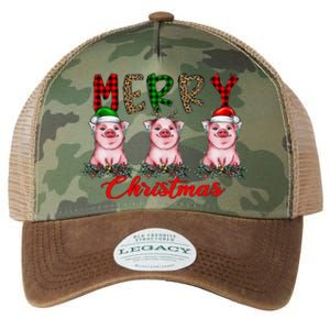 Funny Merry Christmas Pig Farming Farmer Pig Xmas Pig Lover Gift Legacy Tie Dye Trucker Hat