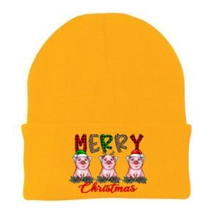 Funny Merry Christmas Pig Farming Farmer Pig Xmas Pig Lover Gift Knit Cap Winter Beanie