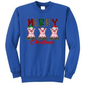 Funny Merry Christmas Pig Farming Farmer Pig Xmas Pig Lover Gift Sweatshirt