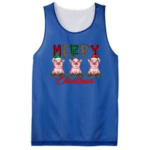 Funny Merry Christmas Pig Farming Farmer Pig Xmas Pig Lover Gift Mesh Reversible Basketball Jersey Tank