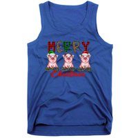 Funny Merry Christmas Pig Farming Farmer Pig Xmas Pig Lover Gift Tank Top