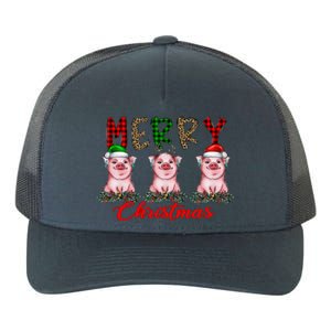 Funny Merry Christmas Pig Farming Farmer Pig Xmas Pig Lover Gift Yupoong Adult 5-Panel Trucker Hat