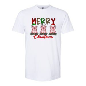 Funny Merry Christmas Pig Farming Farmer Pig Xmas Pig Lover Gift Softstyle CVC T-Shirt