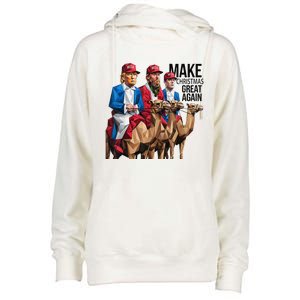 Funny Make Christmas Great Again Trump And Vance As Wise Womens Funnel Neck Pullover Hood