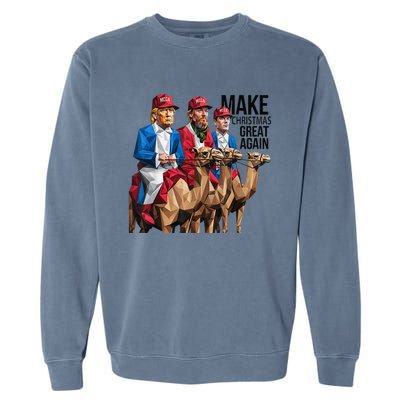 Funny Make Christmas Great Again Trump And Vance As Wise Garment-Dyed Sweatshirt