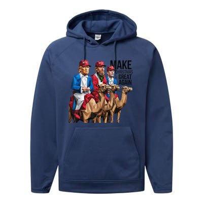 Funny Make Christmas Great Again Trump And Vance As Wise Performance Fleece Hoodie