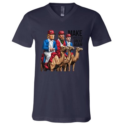 Funny Make Christmas Great Again Trump And Vance As Wise V-Neck T-Shirt