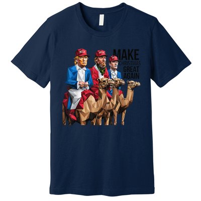 Funny Make Christmas Great Again Trump And Vance As Wise Premium T-Shirt