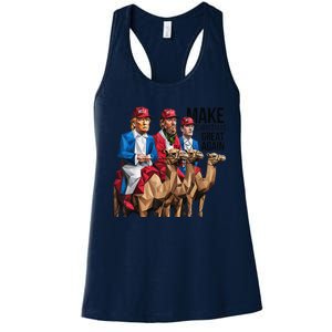 Funny Make Christmas Great Again Trump And Vance As Wise Women's Racerback Tank