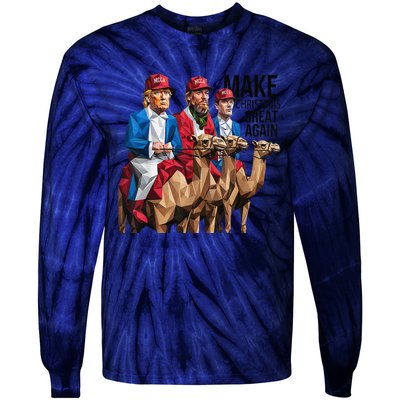 Funny Make Christmas Great Again Trump And Vance As Wise Tie-Dye Long Sleeve Shirt