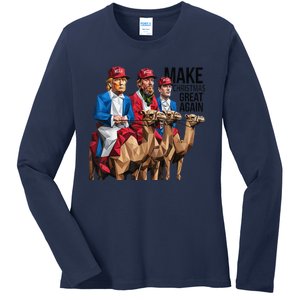 Funny Make Christmas Great Again Trump And Vance As Wise Ladies Long Sleeve Shirt