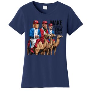 Funny Make Christmas Great Again Trump And Vance As Wise Women's T-Shirt