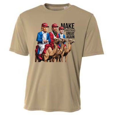 Funny Make Christmas Great Again Trump And Vance As Wise Cooling Performance Crew T-Shirt