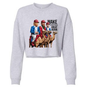 Funny Make Christmas Great Again Trump And Vance As Wise Cropped Pullover Crew