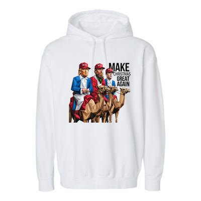 Funny Make Christmas Great Again Trump And Vance As Wise Garment-Dyed Fleece Hoodie