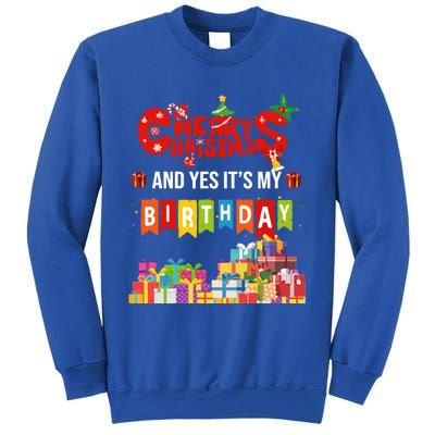 Funny Merry Christmas And Yes ItS My Birthday Party Gift Sweatshirt