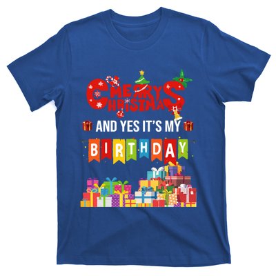 Funny Merry Christmas And Yes ItS My Birthday Party Gift T-Shirt