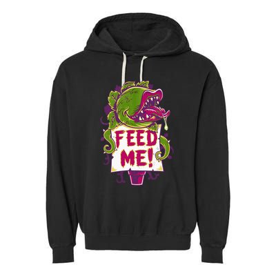 Feed Me Creepy Cute Audrey Plant Spooky Horror Musical Garment-Dyed Fleece Hoodie