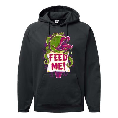 Feed Me Creepy Cute Audrey Plant Spooky Horror Musical Performance Fleece Hoodie