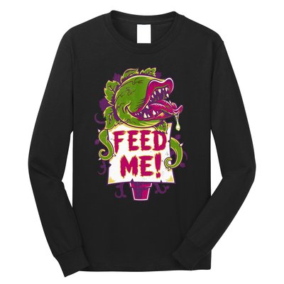 Feed Me Creepy Cute Audrey Plant Spooky Horror Musical Long Sleeve Shirt