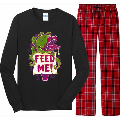 Feed Me Creepy Cute Audrey Plant Spooky Horror Musical Long Sleeve Pajama Set