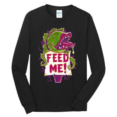 Feed Me Creepy Cute Audrey Plant Spooky Horror Musical Tall Long Sleeve T-Shirt