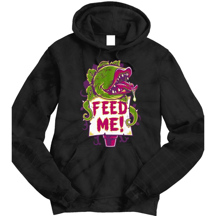 Feed Me Creepy Cute Audrey Plant Spooky Horror Musical Tie Dye Hoodie