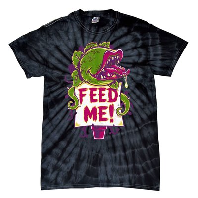 Feed Me Creepy Cute Audrey Plant Spooky Horror Musical Tie-Dye T-Shirt