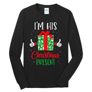 Funny Matching Couples Christmas His And Hers For Him Tall Long Sleeve T-Shirt