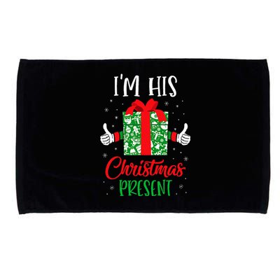 Funny Matching Couples Christmas His And Hers For Him Microfiber Hand Towel