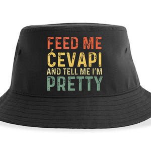 Feed Me Cevapi Funny Balkan Food Sustainable Bucket Hat