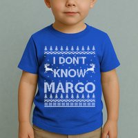 Funny Matching Couple I DonT Know Margo Ugly Christmas Toddler T-Shirt