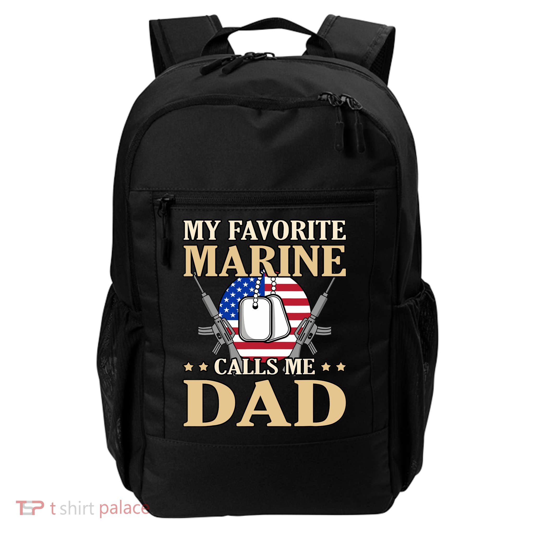 Favorite Marine Calls Me Dad Father’s Day Father Graphic Daily Commute Backpack