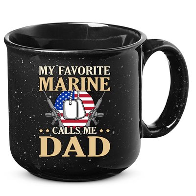 Favorite Marine Calls Me Dad Father’s Day Father Graphic 15oz Campfire Ceramic Mug
