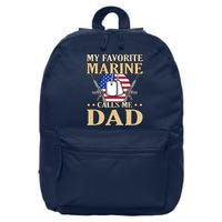 Favorite Marine Calls Me Dad Father’s Day Father Graphic 16 in Basic Backpack