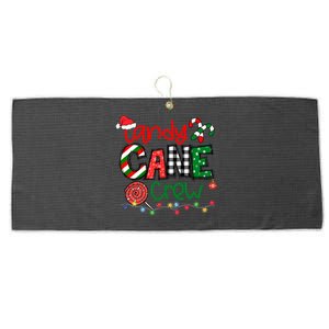 Funny Merry Christmas Candy Cane Crew Matching Family Xmas Gift Large Microfiber Waffle Golf Towel