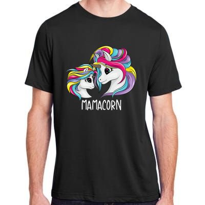 Funny Mamacorn Cute Mom Baby Mama Unicorn Adult ChromaSoft Performance T-Shirt