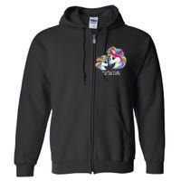 Funny Mamacorn Cute Mom Baby Mama Unicorn Full Zip Hoodie