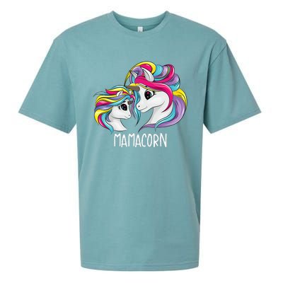 Funny Mamacorn Cute Mom Baby Mama Unicorn Sueded Cloud Jersey T-Shirt