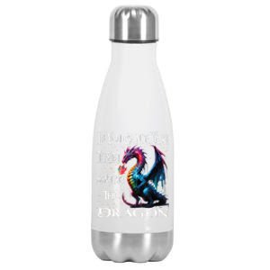 Flying Mythical Creature Cool Dragon Flame Spewing Dragon Stainless Steel Insulated Water Bottle