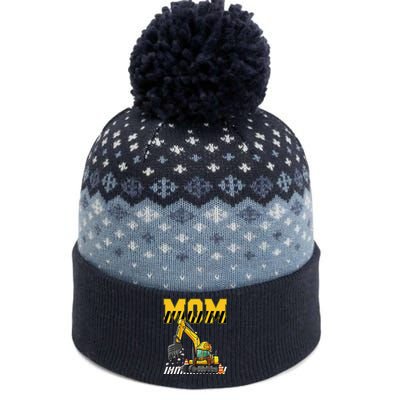 Funny Mom Construction Excavator Matching Family The Baniff Cuffed Pom Beanie