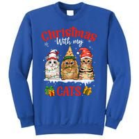 Feline Meowy Cat Lover Christmas With My Cats Gift Sweatshirt