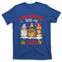 Feline Meowy Cat Lover Christmas With My Cats Gift T-Shirt