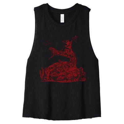 Funny Mouse Cowboy Mouse Women's Racerback Cropped Tank