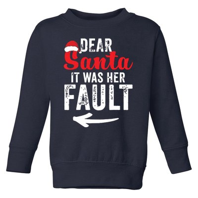 Funny Matching Couples Christmas His And Hers Toddler Sweatshirt