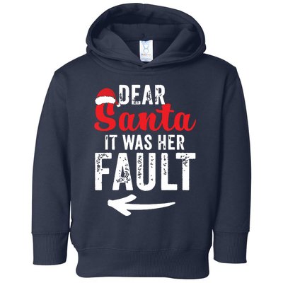 Funny Matching Couples Christmas His And Hers Toddler Hoodie