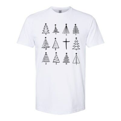 Family Matching Christian Christmas Tree For Jesus Lover Softstyle® CVC T-Shirt